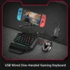 Tangentbord Wired Mechanical Keyboard RGB Mouse Converter Combo Set med bakgrundsbelysning OTG -adapter för PUBG PS4/PS5/Switch/Xbox One J240117