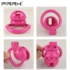 FRRK Locked Life Gabbia di castità in plastica rosa con 4 dimensioni Anelli per pene Adulti Prodotti del sesso Giocattoli BDSM Negozio sessuale Piccolo standard 240117