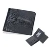 Shi Short Wallet Europe och USA Retro Crocodile Head Multi-kort positionsmynt Purse Card Bag Male 020224a