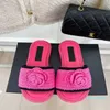 Summer Famous Sandals Slipper Beach Sliders Rubber Scuff Inhoor Shoes Camellia Fisherman Designer Straw Canvas Cross Woven Sticked Outdoor Peep Toe Slipper Shoes