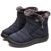 Buty damskie ciepłe wodoodporne buty śnieżne zimowe lekkie nagi buty moda klinowy pluszowe bawełniane buty Buty 240116