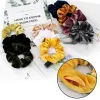 scrunchies جيب مع Zipper Stash شعر خشن العلاقات الساتان الحرير الرياضية الرقص scrunchie hairband zz