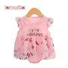 Zestawy Lawadka 3M 6M 9m Bawełna+siatka Baby Girl Bodysuits Summer Baby Wear Ubranie kombinezonu dla dziewcząt roupas Infantil 2022 NOWOŚĆ H240508