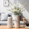 Vases Modern Simple Ceramic Vase for Dried Flower Home Decor European Style Living Room Tabletop Accessories Porcelain Hydroponic Vase YQ240117