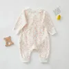 Printemps né bébé barboteuse coton Onesie bébé fille princesse combinaisons tenues vêtements doux bébé vêtements 0 3 mois 240116