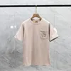 USA 24ss Pocket Letter Print Tee Skateboard Men t shirt Women Street Casual Cotton Tshirt 0117