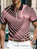 Herrpolos sommarmän solid färg polo skjorta block kläder manliga vintage toppar tees mode blixtlås lapel krage casual streetwear