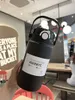1L en acier inoxydable bouteille d'eau thermique Thermoses flacon à vide avec gobelet de paille boissons froides portables Thermos tasse Fitness 240117