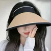 المرأة الفارغة أعلى قبعة الصيف Quickdry UV حماية كبيرة الحافة أزياء Sunshade متعددة اللافتي تنس العشب الركض 240116