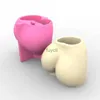 Vaser 3D Human Art Vase Harts Silicone Mold Sexig Female Hip Flower Pot Cement Betong Gypsum Silikon Mögel Hemdekoration YQ240117