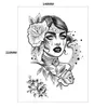 Makeup Punk Style Beauty Set med simulerad tatuering Färgglada mönster Flower Arm Water Transfer Printing Waterproof Sticker