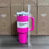 New Quencher H2.0 40oz Stainless Steel Tumblers Cups With Silicone Handle Lid and Straw 2nd Generation Car Mugs Vacuum Insulated Water Bottles with logo