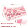 Claviers Nouveauté Design mignon clavier et souris sans fil Combo souris pour ordinateur portable clavier J240117