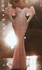 Shiny Mermaid Evening Dresses Strapless Prom Gowns Sequins Pearl Glitter Sleeveless Formal Occasion Party Dresses Custom Made