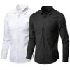 Men's White Shirt Long-sleeved Non-iron Business Professional Work Collared Clothing Casual Suit Button Up Tops Plus Size S-5XL 240117