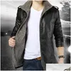 Men's Jackets 8XL haute qualité Pu vestes en cuir hommes automne solide col montant veste de mode Jaqueta Mascina Dct-2461 livraison directe Dhkx2