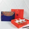 Gift Wrap 22.5x15.5x5cm Blue Retro Candy Packaging Box Creative Cake Cookie Mooncake Wedding Nougat Boxes 100pcs/lot