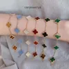 Van Jewelrys Clover Clover Bransoletka Van Four Leaf Clover Clover Bransoletka Clef Cleef Bracelets High Version Fourleaf Clover Van Fiveflower Bransoleta Clef Women S925 R