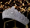 Lindo tiara real quinceanera, coroa de noiva, joias para cabelo de casamento, tocado novia, acessórios para cabelo de casamento, coroa de zircônia 2883501