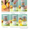 Portable Usb Blender Mini Citrus Squeezer Multifunctional Manual Lemon Juicer Electric Hand Squeeze Shake Mixer 240117