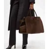 Le classique Margaux 15 Tote Smooth Leather Row2023 Nouveau sac fourre-tout à épaule Handheld One