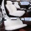 Housses de siège de voiture 3 pièces noir fausse peau de mouton pour voitures ensemble complet couverture artificielle automatique en peluche universel hiver universel