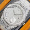 Designerhorloges Horloge Handgemaakt Vol Diamanten Automatisch Mechanisch 40 mm Met Diamanten Bezaaid Staal 904L Saffier Dames Zakelijk