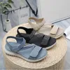 Damen Neue Mode Elegante Sandalen 2024 Sommer Neue Outdoor-Sport Strand Keil Höhe Erhöhen Damen Bequeme Offene spitze 240117