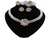 Set di gioielli di moda con perline africane Set di gioielli squisiti di marca Dubai Goldcolor Collana con orecchini Set di gioielli da sposa nigeriani7271088