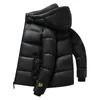 Men's Down Parkas Down Jacket Winter New Black and Gold Men's and Women's Hooded Short Bread Jacket Warm White Duck Down Jacket Trend