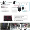 燃料タンク60mmデュアル外部044燃料ポンプタンクレーシングブラックビレットアルミニウムオイルキャッチ缶ポートサージQPY-TK93Dドロップ配信自動車OT1YQ