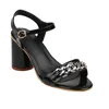 Sandals Fashion Sexy Chain Lock Solid Color Plus OverSize 2024 Summer Roman Style Block High Heels Outdoor Female Slingback