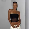 Blouses Femme Chemises CUTENOVA Mesh Corset Noir Y2K Tops Femmes Transparent Crop Top Stretch Tube Top Sexy Cami Tops Été Streetwear YQ240117