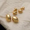 Orecchini a bottone Mafisar Design unico Rame liscio Colore oro Moda geometrica Semplice orecchino penetrante Regali per gioielli da donna