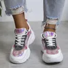 Summer Women Sneakers Fashion Wygodne buty zwykłe cekiny dziewczyna oddychająca platforma buty damskie buty wulkanizowane 240117