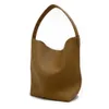 Motingsome Soft Cowhdie Minimalism Women Bucket Bag Elegant French Style Lady Large Tote Bag Luxury Thick Real Leather Bag 240117