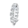여성 925 스털링 실버 단일 로우 다이아몬드 반지와 혼합 된 고품질 D- 콜로 모소 나이트 링 전신 반지 꼬리 링