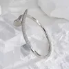 2024 Donia bijoux bracelet de luxe bracelet à ongles bracelet en acier titane exagéré cadeau de zircon micro-incrusté de créateurs de mode européens et américains avec boîte