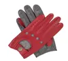 МодаНовое поступление Модные женские перчатки из натуральной кожи Наппа из овчины на запястье без подкладки Дышащие черные красные перчатки для вождения Женские M8547756