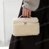 Bolsa lancheira LP L19: chique outono/inverno, lã de cordeiro genuína, luxuosa mini bolsa portátil peluda para mulheres bolsa lancheira, bolsa quadrada pequena luxuosa