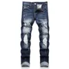 Mode Street Style Ripped Skinny Jeans Mannen Vintage wash Solid Denim Broek Heren Casual Slim fit Zwart Blauw denim Broek 240116