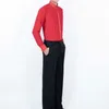 Stage Wear Professionnel Hommes Noir Pantalon de danse latine Garçons Adulte Satin Salle de bal Salsa Tango Rumba Samba Cha Pantalon