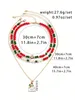 Anhänger Halsketten 3 teil/satz Weihnachten Schmuck Mode Niedlichen Bunten Perlen Weiche Keramik Perlen Halskette Set Für Frau