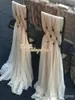 Gorgeous Chiffon Ruffles Chair Sash 60 PiecesSet 2014 Wedding Decorations Anniversary Party Banquet Accessory In Stock1883499