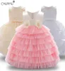 Enfant en bas âge bébé fille infantile robe de princesse bébé fille robe de baptême pour fête de mariage enfants 1 an bébé fille robe d'anniversaire LJ201229448833