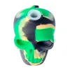 Skull Hookahs silikonbong med 14 mm fogvattenledningar dabbar rigg med kvartsbangers/skålröktillbehör bj