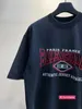 Tasarımcı Erkek Tişörtleri Doğru Versiyon Yüksek Kalite B Home Paris BB Kilit Toka Mektubu Nakış Gevşek OS Style Erkek ve Kadın T-Shirt Kısa Kollu Bahar 43cx