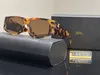 قناع مصمم هندسي نظارة شمسية للنساء رجاليين فاخرة شاطئ الشاطئ Goggle Senior Glasses UV400 Eyeglasses Frame Vintage Metal Jumbo Sun Glasse with Box