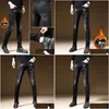 Jeans masculinos homens jeans veet fino elástico calças de inverno homens homem jens calça para denim streetwear moda gota entrega vestuário masculino coágulo dhzxr