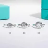 Band Rings AnuJewel 1ct/2ct/3ct D Color Moissanite Bezel Engagement WeddR925 SterlSilver Rings For Women Jewelry Wholesale J240118